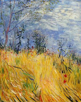 Edge of a Wheat Field with Poppies