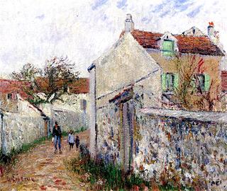 Street in Pissefontaine in Triel-sur-Seine (Yvelines)
