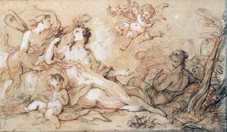 A Mythological Scene with Venus, Psyche and Cupid