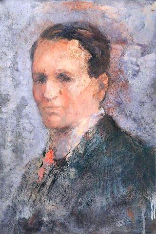 Man Wearing a Red Tie