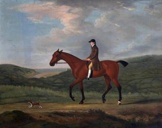 Snap, a Bay Horse, with a Little Dog