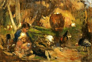 Child in a Farmyard