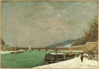 The Seine at Pont d'Iéna. In the Snow