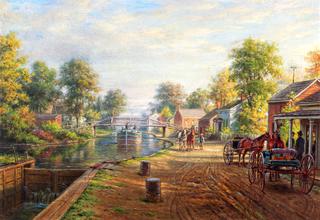 Scene along Delaware and Hudson Canal
