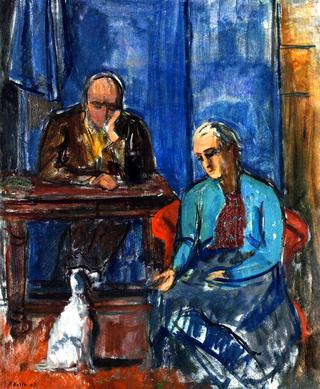 Self-Portrait with Wife and Dog