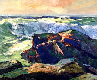 Sunset at Lobster Cove, Monhegan