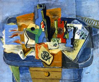 Still LIfe with a Bottle of Bass and the Ace of Clubs