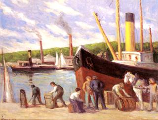Honfleur, Tugboats at the Dock