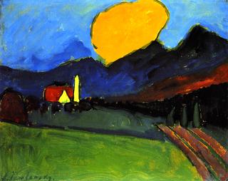 Murnau - Landscape, Orange Cloud