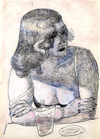 Young Woman with Glass