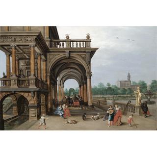 Capriccio with Elegant Figures