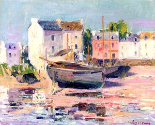 Boats Beached in Port