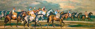 Coming off the Heath, Exercising the Horses, Newmarket