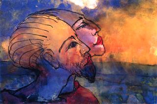 Fantasy, Two Heads in Profile