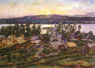 Sunset on the Volga