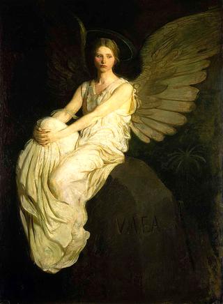 Winged Figure Seated Upon a Rock