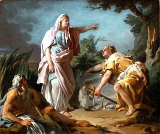 Aethra Showing her Son Theseus the Place Where his Father had Hidden his Arms