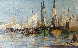 Morning in Dieppe Harbor