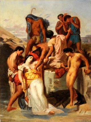 Zenobia Found by Shepherds on the Banks of the Araxes (study)