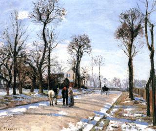 Road, Winter Sun and Snow