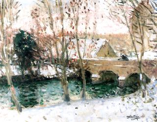 Snow on the Monthilet Bridge