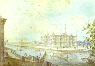 View of the Mikhailovsky Castle in St. Petersburg