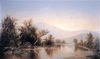 Cattle Watering in a Placid River
