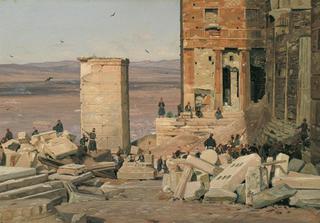 Greeks Working in the Ruins of the Acropolis (Grækere arbejder i ruinerne ved Akropolis)