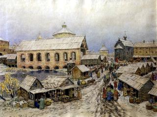 Voskresensky Bridge in the 17th Century