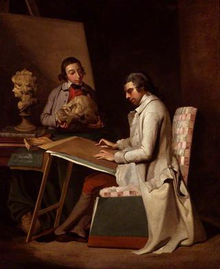 John Hamilton Mortimer with a Student