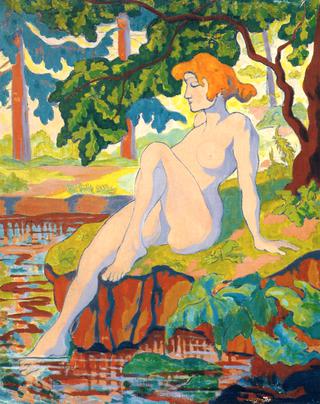 Bather Dipping Her Foot