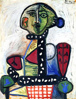 Woman with a Bun in an Armchair