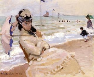Camille on the Beach at Trouville