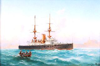 HMS 'Royal Sovereign' off Malta