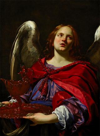 Angel Holding Vessel and Towel for Washing Hands of Pilate