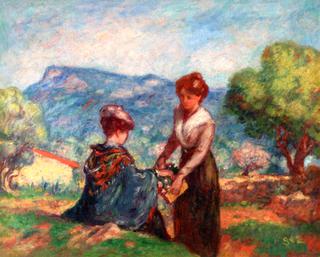 Woman Picking Flowers