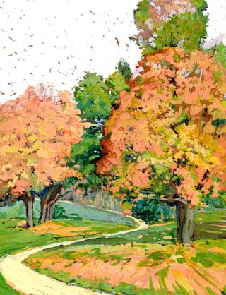 Landscape with Maple Trees