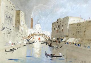 Gondolas near St. Mark's, Venice