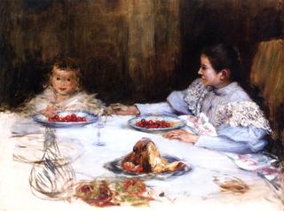 Mother and Child with Cherries