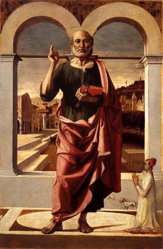 Saint Peter Blessing with a Donor