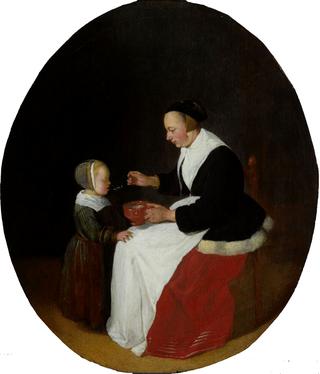 A Mother Feeding Her Child