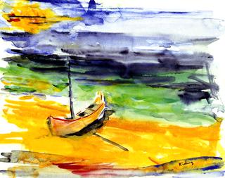 Boat in the Harbor at St. Tropez