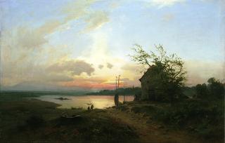 Fishermen at Sunset