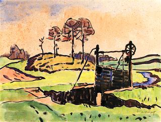 Landscape with Stream and Sluice