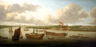 Launch of a Fourth-Rate on the River Orwell