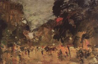 Boulevard in Paris (study)