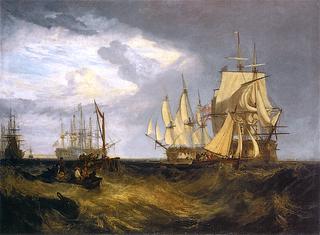 Spithead, Two Captured Danish Ships Entering Portsmouth Harbour