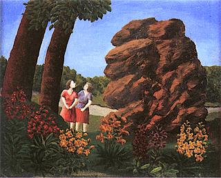 Two Young Girls in a Landscape
