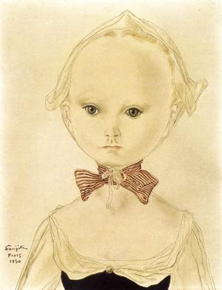 Portrait of a Girl with Striped Bow