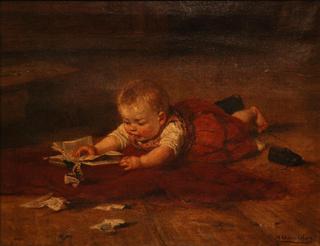 A mischievous toddler